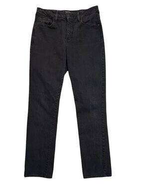NYDJ Samantha Slim Black Straight Leg Jeans Not Your Daughters Jeans